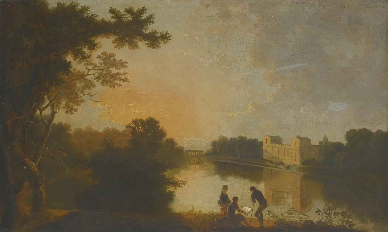 Una vista di Wilton House da sud - est